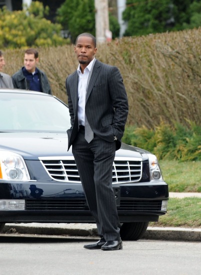  Jamie Foxx on location "Law Abiding Citizen" 